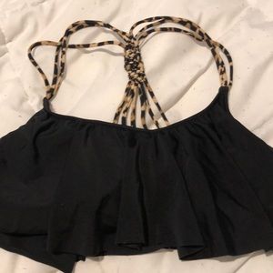 Flouncy bathing suit top